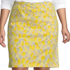 NWOT Lands End Pull On Chino Skort Lemons - Size 20W